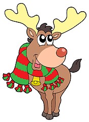 Image showing Smiling Christmas elk