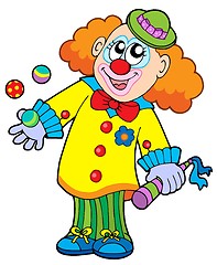 Image showing Smiling cartoon clown