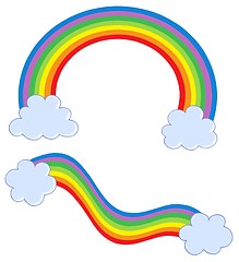 Image showing Rainbows with clouds