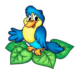 Image showing Bird sitting on branch