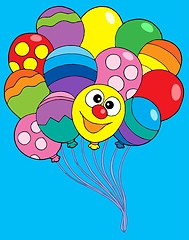 Image showing Various color balloons