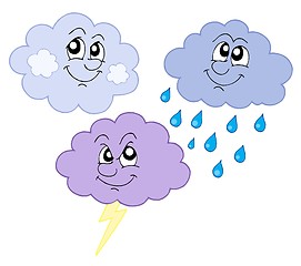 Image showing Various cute clouds