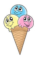 Image showing Smiling ice cream