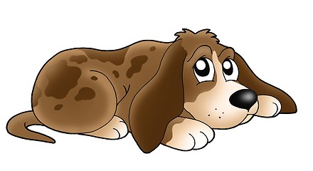 Image showing Cute lying dog