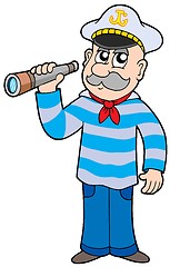 Image showing Sailor with spyglass