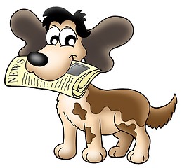 Image showing Dog with news