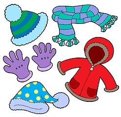 Image showing Winter clothes collection