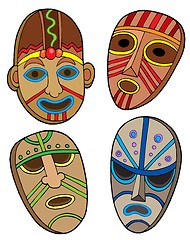 Image showing Tribal masks collection