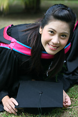Image showing Gorgeous Asian university graduate.