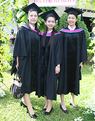 Image showing Gorgeous Asian university graduates.