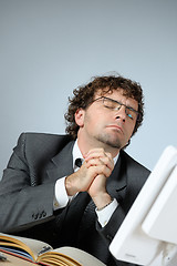 Image showing praying businessman