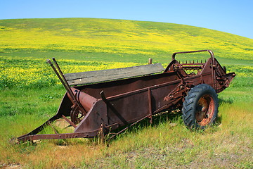 Image showing Old Farm Harvester