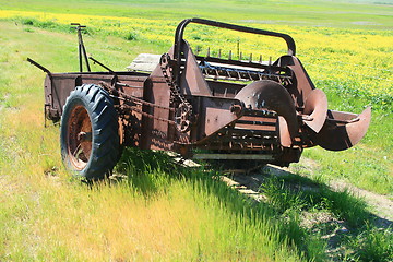 Image showing Old Farm Harvester