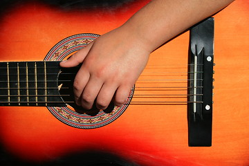 Image showing Person Playing Guitar