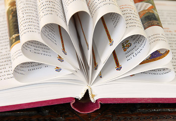 Image showing Book pages flower