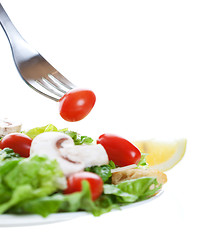 Image showing Salad With Fork