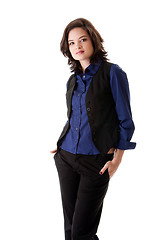 Image showing Young business woman standing