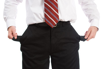 Image showing Broke Businessman