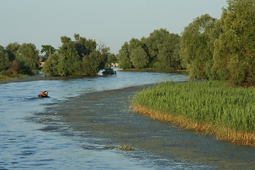 Image showing Sun set in Danube Delta