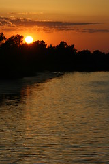 Image showing Sun set in Danube Delta