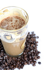 Image showing Latte Macchiato in glass