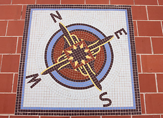 Image showing Mosaic compass