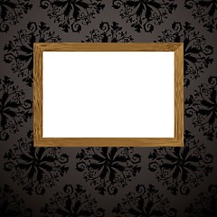 Image showing wood picture frame black