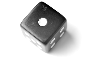 Image showing Black Die 1 - One at top