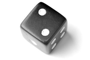 Image showing Black Die 2 - Two at top