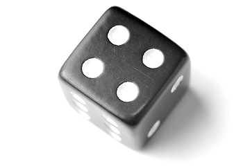 Image showing Black Die 4 - Four at top