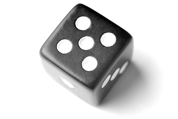 Image showing Black Die 5 - Five at top