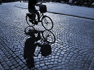 Image showing Female cyclist