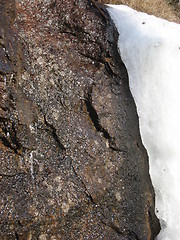 Image showing Melting ice on a mountainside