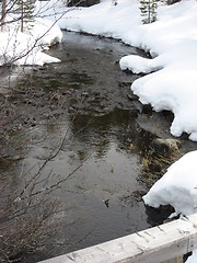 Image showing River and snow