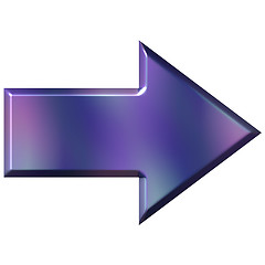 Image showing 3D Purple Arrow