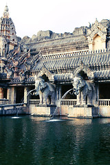 Image showing Elephant sculptures