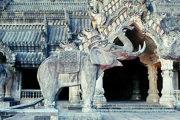 Image showing Elephant sculptures