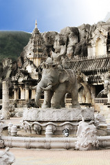 Image showing Elephant statues