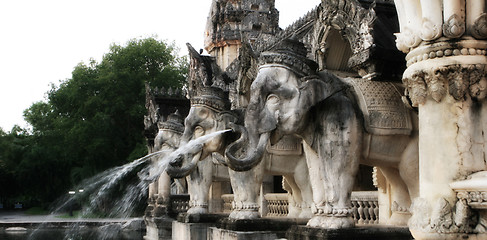 Image showing Elephant sculptures