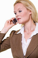 Image showing Woman on phone