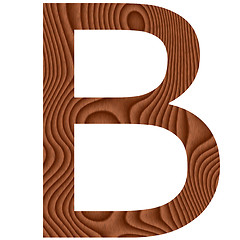 Image showing Wooden Letter B