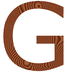 Image showing Wooden Letter G