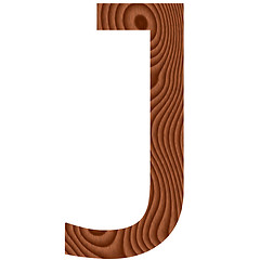 Image showing Wooden Letter J