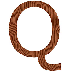 Image showing Wooden Letter Q