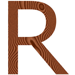 Image showing Wooden Letter R