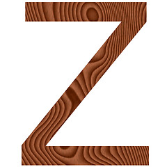 Image showing Wooden Letter Z