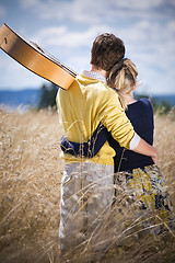 Image showing Young caucasian couple in love