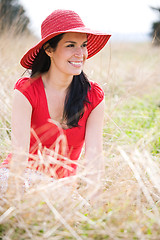 Image showing Beautiful summer woman outdoor