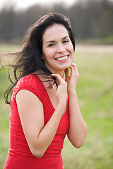 Image showing Beautiful summer woman outdoor