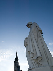 Image showing Virgin Mary statue in Lourdes